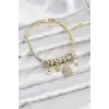 Pirinç Gold Renk Güneş Charmlı Kadın Bileklik