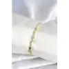 Pirinç Gold Renk Kadın Manifest Bileklik