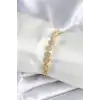 Pirinç Gold Renk Kalp Model Kadın Bileklik