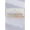 Pirinç Gold Renk Kalp Model Küpe Seti