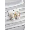 Pirinç Gold Renk Model İncili Kadın Küpe