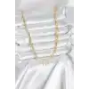 Pirinç Gold Renk Saçaklı Model Kadın Kolye