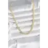 Pirinç Gold Renk Sıralı Topçuk Model Kadın Kolye