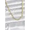 Pirinç Gold Renk Sıralı Yıldız Kadın Kolye