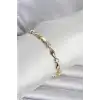 Pirinç Gold Renk Sütun Model Kadın Bileklik