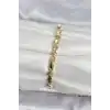 Pirinç Gold Renk Sütun Model Kadın Bileklik