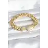 Pirinç Gold Renk VIP Exclusive Seri Gurmet Model Kadın Bileklik