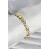 Pirinç Gold Renk Yıldız Model Kadın Bileklik