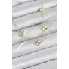 Pirinç Gold Renk Yonca Kadın Kolye