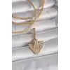 Pirinç Gold Renk Zirkon Taşlı Çapa Model Ajda Charm