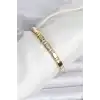Pirinç Gold Renk Zirkon Taşlı Kadın Bileklik