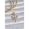 Pirinç Gold Renk Zirkon Taşlı Mikail Model Ajda Charm