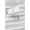 Pirinç Gümüş Renk Çiçek Model 3lü Kadın Küpe