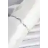 Pirinç Gümüş Renk Çiçek Model Su Yolu Kadın Bileklik
