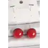 Pirinç Gümüş Renk Çivi Kiraz Model Kadın Küpe