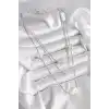 Pirinç Gümüş Renk Ezme İnci Model Çoklu Kadın Kolye