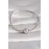 Pirinç Gümüş Renk İşleme Detay Charm Model Kadın Bileklik