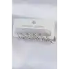 Pirinç Gümüş Renk Oval Küpe Seti