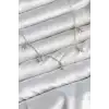 Pirinç Gümüş Renk Sıralı Minimal Kutup Yıldızı Model Kadın Kolye