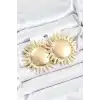 Pirinç Güneş Model Gold Renk Kadın Küpe