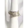 Pirinç Mix Renk 4Lü Model Kadın Yüzük
