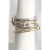 Pirinç Mix Renk 4Lü Model Kadın Yüzük