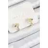 Pirinç Papatya Model Gold Renk Çocuk Küpe
