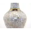 Pirinç Sedefli Vazo 35 Cm