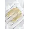 Pirinç Tel Sarma Model Gold Renk Kadın Bileklilk
