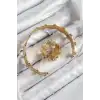 Pirinç Topcuk Model Gold Renk Bileklik Yüzük Set