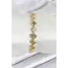Pirinç VIP Seri Yonca Zirkon Taşlı Kadın Bileklik