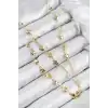 Pirinç Zirkon Taşlı Kalp Model Gold Renk Y Kolye