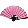 Plastik Kumaş Yelpaze 12li Pembe
