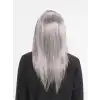 Platin Gri Gümüş Uzun Parti Peruğu
