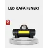 Profesyonel Şarjlı LED Kafa Lambası – Uzun Mesafe + Ortam Aydınlatması