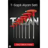 Profesyonel T-Saplı Alyan Seti | 7 Parça CR-V Çelik Hex Uçlu Güç Serisi
