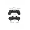 Kablosuz PS4 Oyun Kolu | Wireless Joystick Gamepad | Titreşimli DualShock Uyumlu – Siyah