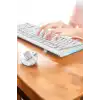 Q Klavye Beyaz Klavye Ve Mouse Seti Kablosuz USB Girişli
