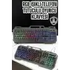 Q Klavye RGB Işıklı Klavye Ve Mouse Seti Kablolu Mouse Hediyeliş