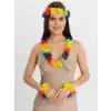 Rengarenk Hawaii Kolye Taç Bileklik Seti 4 Parça
