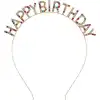 Renkli Kristal Taşlı Lüks Happy Birthday Taçı