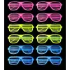 Retro Neon Fosforlu Panjur Gözlük - 12 Adet
