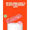 Retro Tarz Bluetooth 5.1 Klavye – Win/OSX/Android/iOS Uyumlu