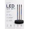 RGB LED Dış Ve İç Mekan Süsleme Işığı 10 Çubuklu Şerit