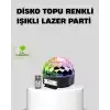 Ritim Hassasiyetli Bluetooth Hoparlörlü Disko Işığı Döner Led Efektli