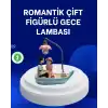 Romantik Sandal Üzerinde Çift Figürü LED Gece Lambası Masa Dekoru