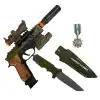 S00004308 ASKER SİLAH SET BIÇAK/SİLAH IŞIK/SES 6PR