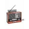 Saatli Fenerli Bluetooth Nostaljik Radyo AUX SD USB Girişli Bluetooth Hoparlör
