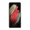Samsung Galaxy S21 Plus Uyumlu Deri Arka Kapak UJ RST1 Siyah