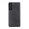 Samsung Galaxy S21 Plus Uyumlu Deri Arka Kapak UJ RST1 Siyah